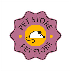 Pet shop symbols vector.