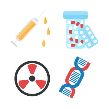 Genetically modified product icons vector.