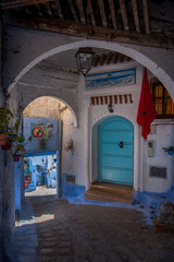 Naklejka premium Chefchaouen city buildings