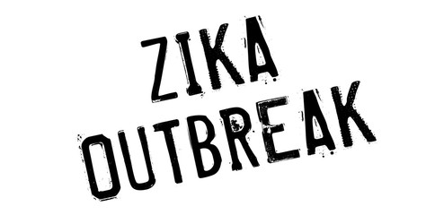 Zika Outbreak rubber stamp. Grunge design with dust scratches. Effects can be easily removed for a clean, crisp look. Color is easily changed.