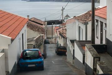 Fototapeta na wymiar Typical street of the island of Azores.