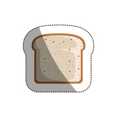 Bread toast icon. Bakery food shop traditional and product theme. Isolated design. Vector illustration