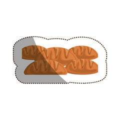 Bread icon. Bakery food shop traditional and product theme. Isolated design. Vector illustration