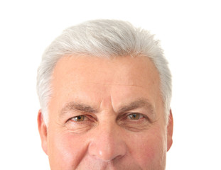 Obraz premium Senior handsome man on white background