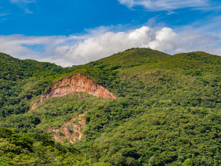 Fototapeta na wymiar Rainforest landslide