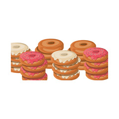 Donut icon. Bakery food shop traditional and product theme. Isolated design. Vector illustration
