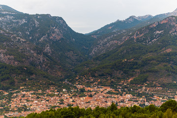 Fototapeta na wymiar Mallorca Panoramic View on Soller City