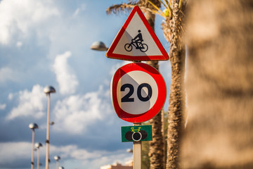 Mallorca Speed Limitation Road Sign © apstapst