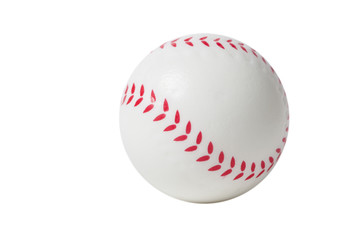 Toy Baseball over white background