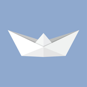 Origami boat paper