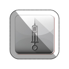 Syringe icon. Medical heath care and hospital theme. Isolated design. Vector illustration