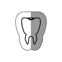 Tooth icon. Dental medical heath care and clininc theme. Isolated design. Vector illustration