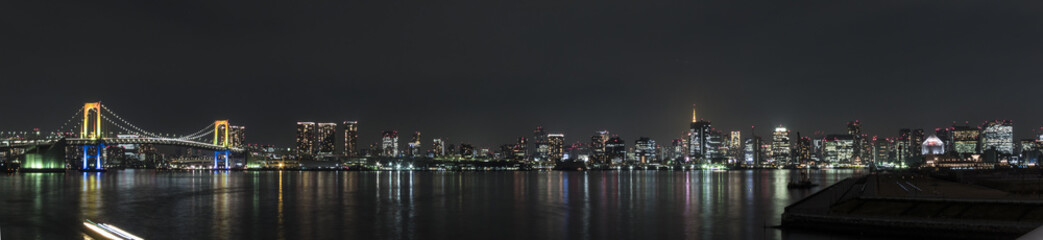 Obraz na płótnie Canvas 東京湾の夜景（豊洲からの風景） 