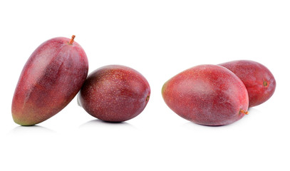 purple mango isolated on a white background