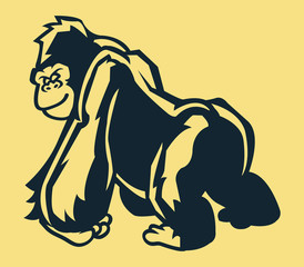 Stand Gorilla Line Art