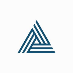 Line triangle logo design