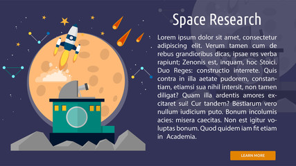 Space Research Conceptual Banner