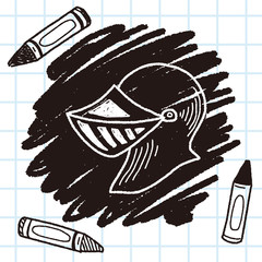 knight helmet doodle