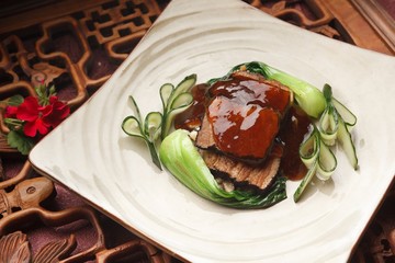 dongpayuk,  Fried Pork Belly in Soy Sauce, 동파육