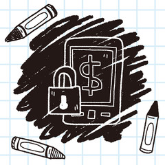 phone money safe doodle