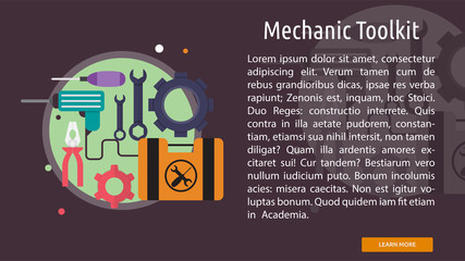 Mechanic Toolkit Conceptual Banner