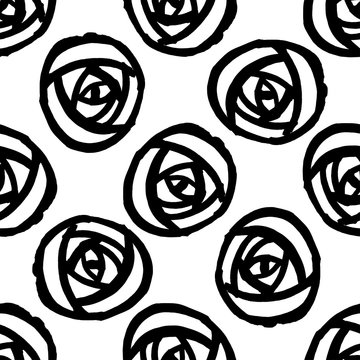 Seamless background with stylized roses