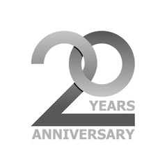 20 years anniversary symbol vector