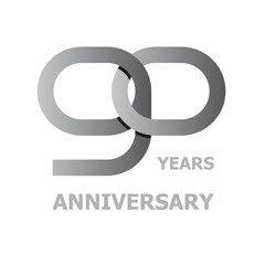 90 years anniversary symbol vector
