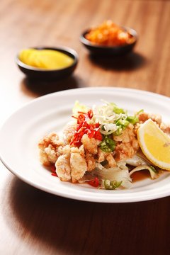 yuringi, Fried Chicken with Hot and Sour Soy Sauce, 유린기