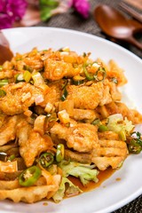 yuringi, Fried Chicken with Hot and Sour Soy Sauce,ユリンギ