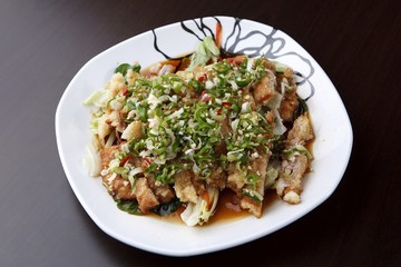 yuringi, Fried Chicken with Hot and Sour Soy Sauce, 유린기