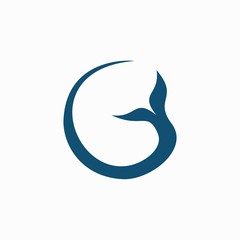 fish tail logo design