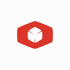 box in the polygon logo design