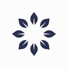 leaves circle logo design