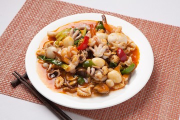 palbochae,  Stir-fried Seafood and Vegetables, 팔보채