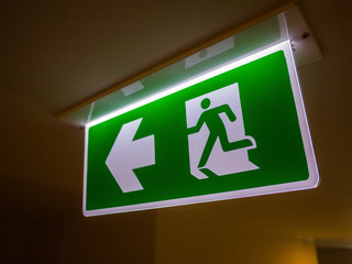 Fire exit light sign (fire)