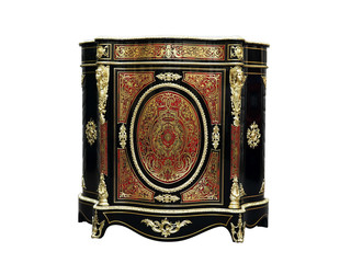 19th century Boulle Cabinets French Sideboard inlay with red tortoise shell