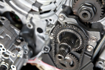 Fototapeta premium Detail of car engine part.