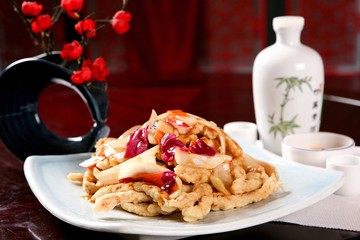 chapssal tangsuyuk,  Sweet and Sour Pork, guobaorou, 찹쌀탕수육, 꿔바로우