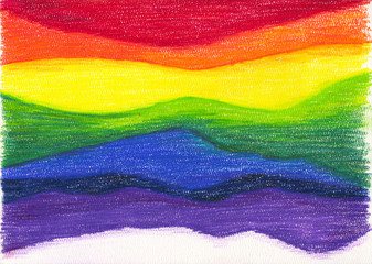 Rainbow colored pencil background