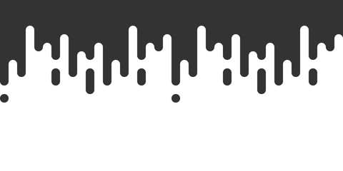 Vector Seamless Pattern with Flat Rounded Lines, Abstract Drops Gradient