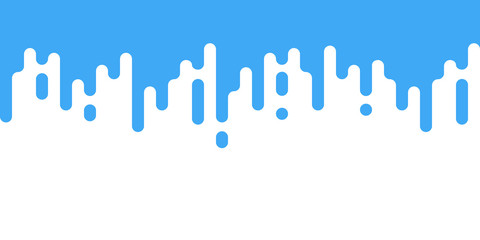 Vector Seamless Pattern with Flat Rounded Lines, Abstract Drops Gradient