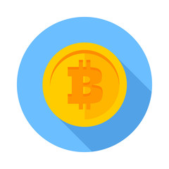 Flat icon Bitcoin