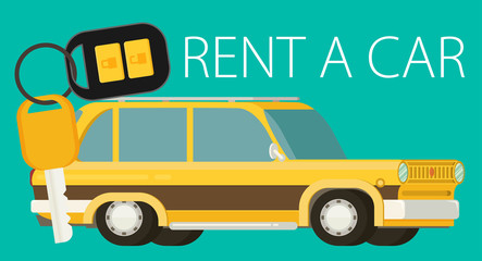 Rent a car design, vector illustration