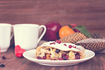 strudel and winter decor