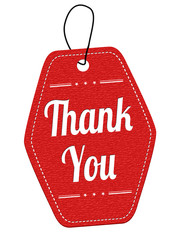 Thank you label or price tag