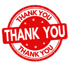 Thank you sign or stamp