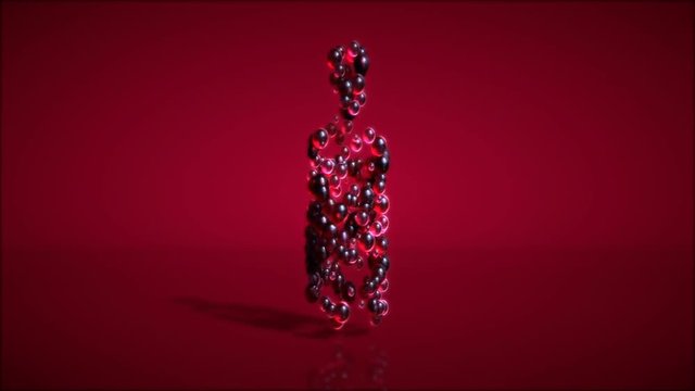 Wine background - 3D Animation