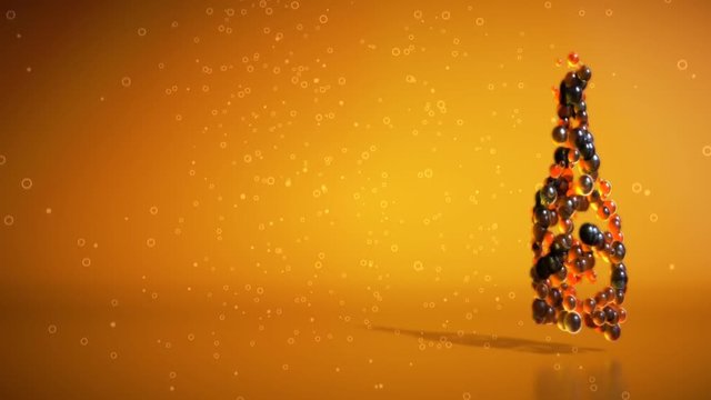 Champagne background - 3D Animation