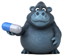 Fun gorilla - 3D Illustration